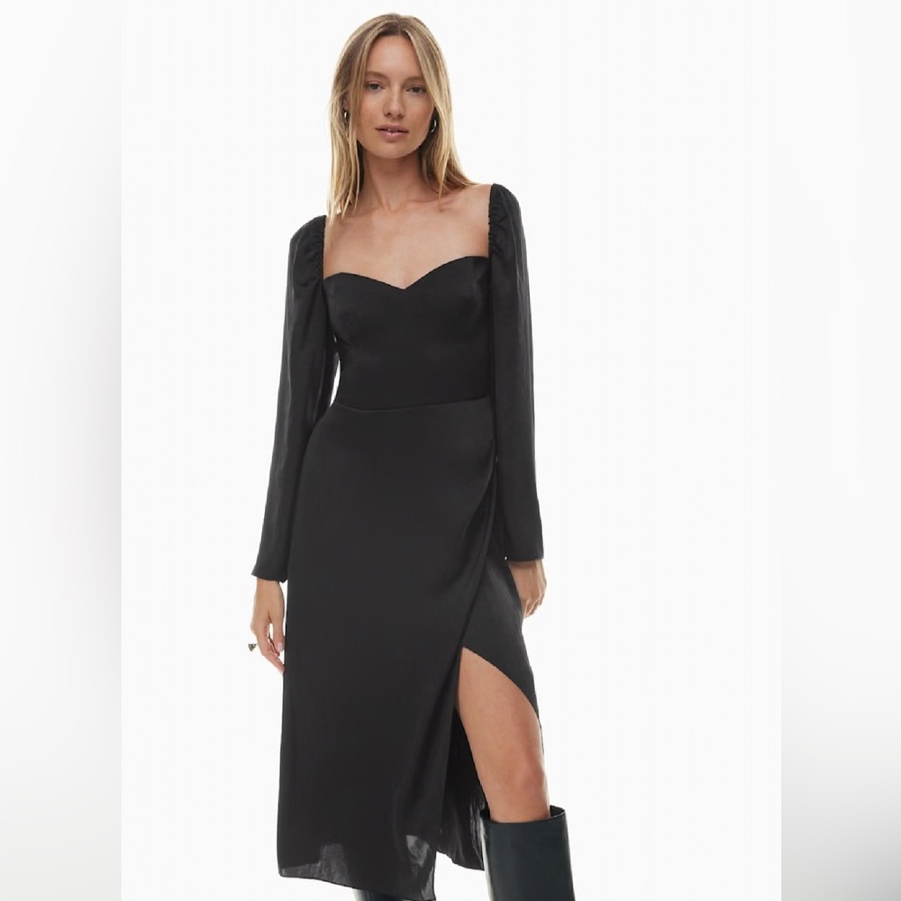 Aritzia Wilfred Black Long Sleeve Dress